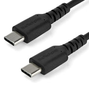 StarTech.com 6.6ft (2m) USB-C Fast Charging Cable, Rugged, Charge & Sync, 60W (3A) PD, USB 2.0, Black TPE Jacket and Aramid Fiber - USB C Charging Cord
