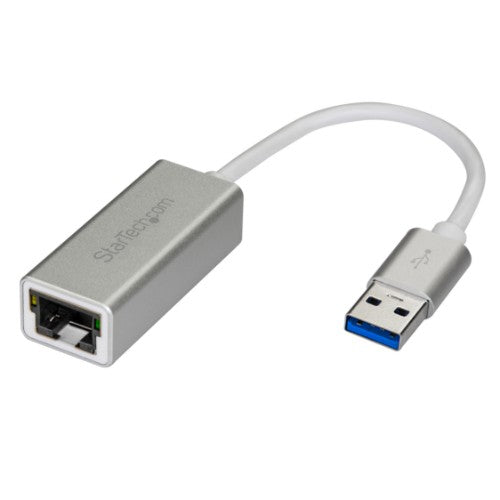 StarTech.com USB 3.0 to Gigabit Network Adapter, Silver, Sleek Aluminum Design for MacBook, Chromebook or Tablet, Native Driver Support