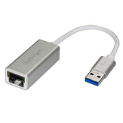 StarTech.com USB 3.0 to Gigabit Network Adapter, Silver, Sleek Aluminum Design for MacBook, Chromebook or Tablet, Native Driver Support