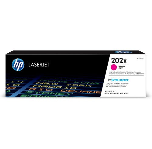 HP 202X MAGENTA LASERJET TONER CARTRIDGE - FOR M254, M280, M281 SERIES PRINTERS