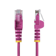 StarTech.com 10m Pink Slim CAT6 Ethernet Cable, Snagless, 100W PoE, UTP, LSZH, 28AWG Pure Bare Copper Wire, Slim RJ45 Network Patch Cord w/Strain Reliefs, Individually Tested