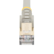 StarTech.com 10m CAT6a Ethernet Cable - 10 Gigabit Shielded Snagless RJ45 100W PoE Patch Cord - 10GbE STP Network Cable w/Strain Relief - Grey Individually Tested/Wiring is UL Certified/TIA