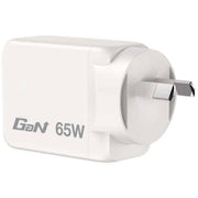Verbatim 65W 3-Port GaN Wall Charger Universal White AC Fast charging Indoor