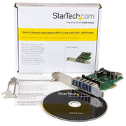 StarTech.com 7-Port PCI Express USB 3.0 Card - 5Gbps - Standard and Low-Profile Design - TAA