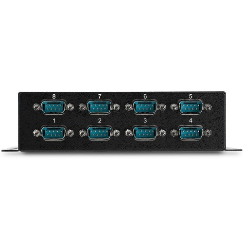 StarTech.com 8 Port USB to DB9 RS232 Serial Adapter Hub – Industrial DIN Rail and Wall Mountable - TAA