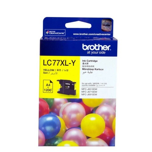 Brother LC77XLY ink cartridge 1 pc(s) Original High (XL) Yield Yellow