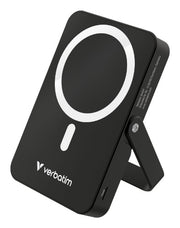 Verbatim Charge 'n' Go Magnetic Wireless Power Bank with stand - 10000 mAh Black