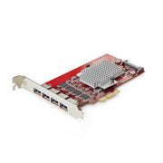 StarTech.com 4-Port USB-A PCIe Card, USB 3.2 10Gbps, PCI Express 3.0 Expansion Card, 4x Independent USB Controllers, Windows/Linux/macOS, TAA-Compliant