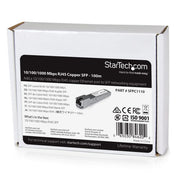 StarTech.com Cisco SFP-GE-T Compatible SFP Module - 1000BASE-T - SFP to RJ45 Cat6/Cat5e - 10/100/1000 Mbps - RJ-45 100m - Cisco IE3400, IE3300, IE3200