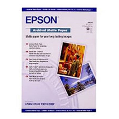 Epson Archival Matte Paper, DIN A3, 189g/m2, 50 Sheets