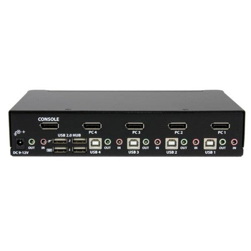 StarTech.com 4 Port USB DisplayPort KVM Switch with Audio - TAA