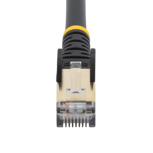 StarTech.com 0.50m CAT6a Ethernet Cable - 10 Gigabit Shielded Snagless RJ45 100W PoE Patch Cord - 10GbE STP Network Cable w/Strain Relief - Black Individually Tested/Wiring is UL Certified/TIA