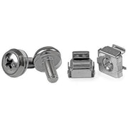 StarTech.com 50-Pack M5 12mm Screws, Square Hole Cage Nuts and Installation Tool, Hardware Mounting Kit for 19" or 10" Server Racks, Cabinets and Enclosures, Silver - TAA