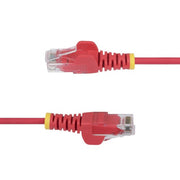 StarTech.com 1m Red Slim CAT6 Ethernet Cable, Snagless, 100W PoE, UTP, LSZH, 28AWG Pure Bare Copper Wire, Slim RJ45 Network Patch Cord w/Strain Reliefs, Individually Tested