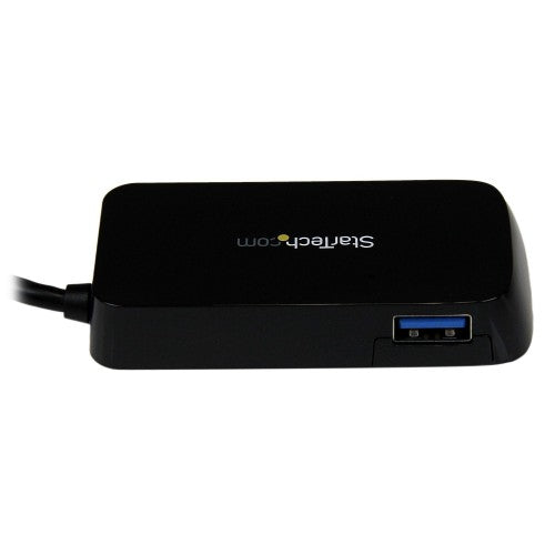 StarTech.com Portable 4 Port SuperSpeed Mini USB 3.0 Hub - 5Gbps - Black - TAA