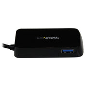 StarTech.com Portable 4 Port SuperSpeed Mini USB 3.0 Hub - 5Gbps - Black - TAA