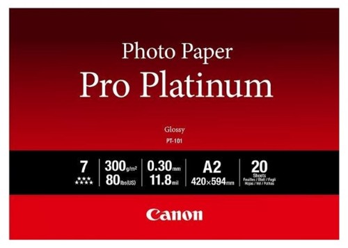 Canon PT-101 Pro Platinum Photo Paper A2 - 20 Sheets