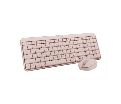 Logitech MK250 Compact Bluetooth Wireless Combo keyboard Mouse included Universal RF Wireless + Bluetooth QWERTY US English Rose