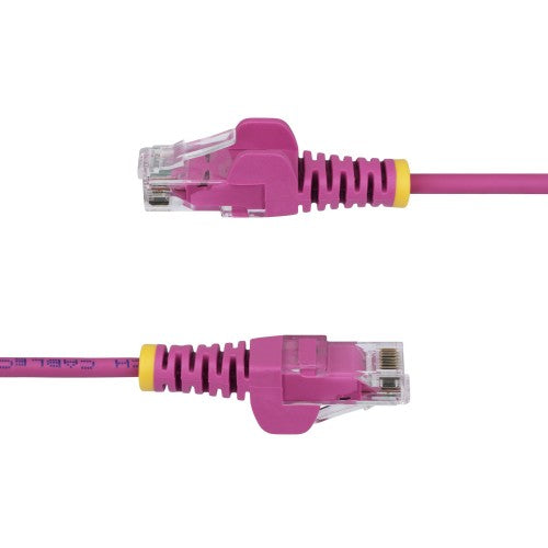 StarTech.com 10m Pink Slim CAT6 Ethernet Cable, Snagless, 100W PoE, UTP, LSZH, 28AWG Pure Bare Copper Wire, Slim RJ45 Network Patch Cord w/Strain Reliefs, Individually Tested