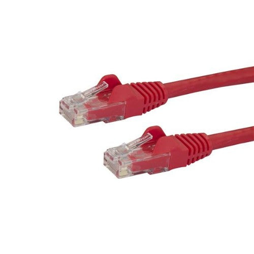StarTech.com 10m CAT6 Ethernet Cable - Red CAT 6 Gigabit Ethernet Wire -250MHz 100W PoE RJ45 UTP Network/Patch Cord Snagless w/Strain Relief Individually Tested