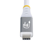 StarTech.com 3m (10ft) USB4 Cable, 20Gbps, USB-IF Certified USB-C Cable, 60W PD, 4K 120Hz DP 2.1, TPE Jacket, White USB-C Cord