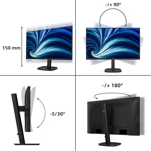 Philips 3000 series 27B2U3601/75 computer monitor 68.6 cm (27") 2560 x 1440 pixels Quad HD LCD Black