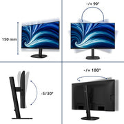 Philips 3000 series 27B2U3601/75 computer monitor 68.6 cm (27") 2560 x 1440 pixels Quad HD LCD Black