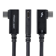 StarTech.com 2.6ft (80cm) Right Angle Thunderbolt 5 Cable, 80Gbps/Up to 120Gbps, 240W PD, 8K 60Hz, Certified Thunderbolt Cable, Compatible w/Thunderbolt 4/USB4/USB-C
