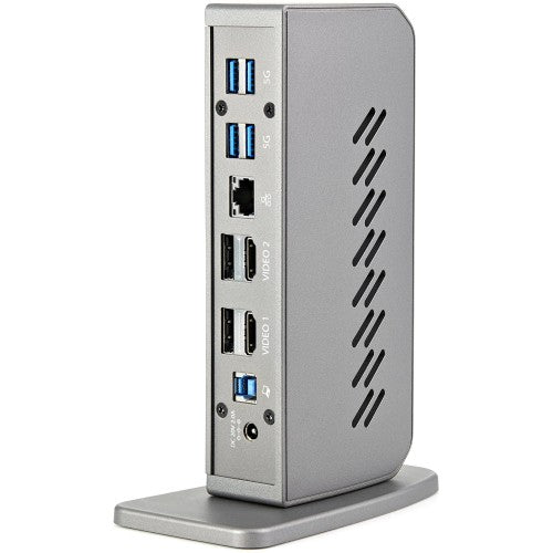 StarTech.com USB-C USB-A Dock - Hybrid Universal USB 3.0 Docking Station for USB-C or USB-A Laptop - Dual Monitor 4K 60Hz HDMI/DisplayPort - 6x USB-A, GbE - USB 5Gbps - Windows/Mac