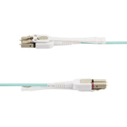 StarTech.com 5m (16.4ft) LC to LC (UPC) OM4 Multimode Fiber Optic Cable w/Push Pull Tabs, 50/125µm, 100G, Bend Insensitive, Low Insertion Loss - LSZH Fiber Jumper Cord