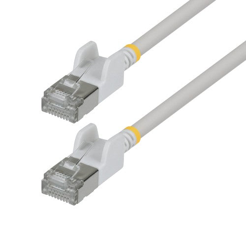 StarTech.com 4m White Ultra Slim Cat6A Ethernet Cable, Snagless, FTP, Pure Bare Copper Wire, 34AWG Slim RJ45 Network Patch Cord, Individually Tested