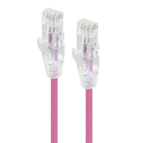 ALOGIC 1m Pink Series Alpha Ultra Slim Cat6 Network Cable, UTP, 28AWG