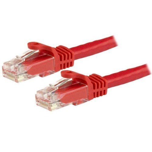 StarTech.com 5m CAT6 Ethernet Cable - Red CAT 6 Gigabit Ethernet Wire -250MHz 100W PoE RJ45 UTP Network/Patch Cord Snagless w/Strain Relief Individually Tested