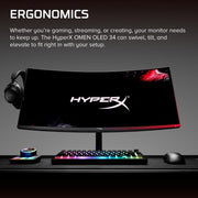 HyperX OMEN OLED 34 inch WQHD 360Hz Gaming Monitor - OMEN OLED 34