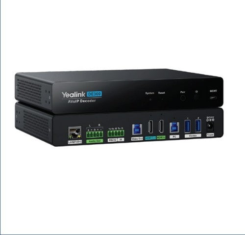 Yealink DE300,AV over IP, 4K@60Hz4:4:4,USB 3.0 capture for MTR,Seamless 2x2 Video Matrix Switching,Multiple USB Connectivity,HDCP 2.3,Gigabit Ethernet