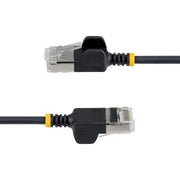 StarTech.com 1.5m Black Ultra Slim Cat6A Ethernet Cable, Snagless, FTP, Pure Bare Copper Wire, 34AWG Slim RJ45 Network Patch Cord, Individually Tested