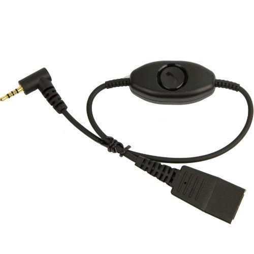Jabra QD to 2.5mm w. Answer Button for Cisco, Nokia