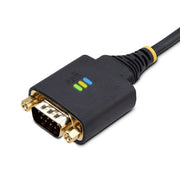 StarTech.com 3.3ft (1m) USB to Serial Adapter Cable, COM Retention, Interchangeable Screws/Nuts, USB-A to DB9 RS232, FTDI IC, ESD Protection, Windows/macOS/Linux
