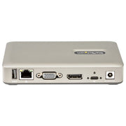 StarTech.com USB C Dock - USB-C to DisplayPort 4K 30Hz or VGA - 65W USB Power Delivery Charging - 4-Port USB 3.1 Gen 1 Hub - Universal USB-C Laptop Docking Station with Ethernet - TAA