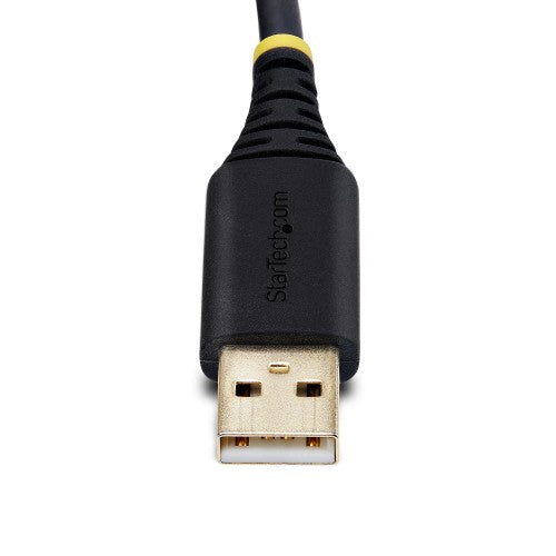 StarTech.com 3.3ft (1m) USB to Serial Adapter Cable, COM Retention, Interchangeable Screws/Nuts, USB-A to DB9 RS232, FTDI IC, ESD Protection, Windows/macOS/Linux