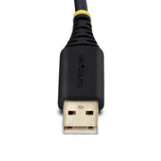 StarTech.com 10ft (3m) USB to Null Modem Serial Adapter Cable, Interchangeable DB9 Screws/Nuts, COM Retention, USB-A to RS232, FTDI, Level-4 ESD Protection, Windows/macOS/ChromeOS/Linux - Rugged TPE Construction