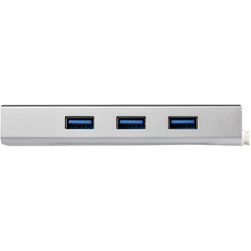 StarTech.com 3-Port USB Hub with Ethernet, USB-A Ports, Gigabit Ethernet/GbE, USB 5Gbps, Rugged Design, Bus-Powered, Portable Laptop USB 3.0 Hub