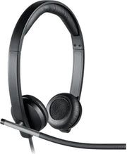 Logitech 981-000545 headphones/headset Wired Head-band Office/Call center Black, Silver