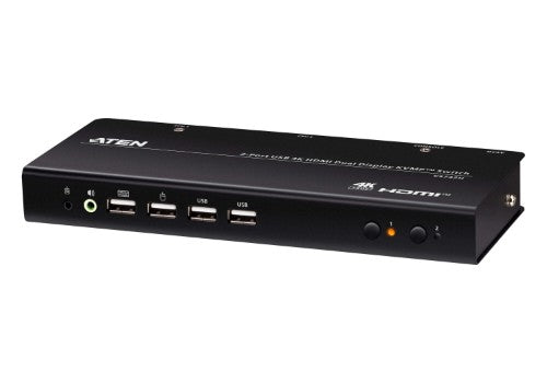 ATEN 2-Port USB 4K HDMI Dual-Display KVMP Switch (Cables included)