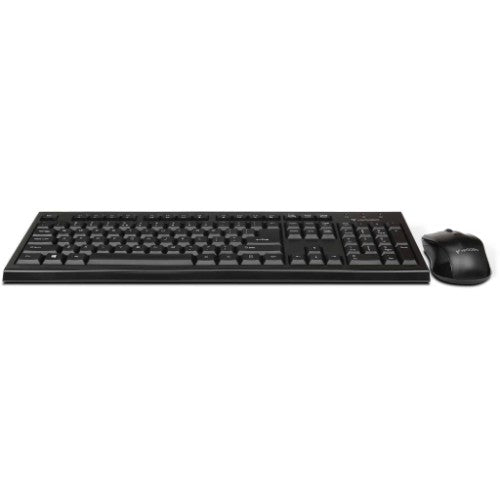 Verbatim Silent Wireless & Mouse- PCR keyboard Mouse included Universal RF Wireless QWERTY Black