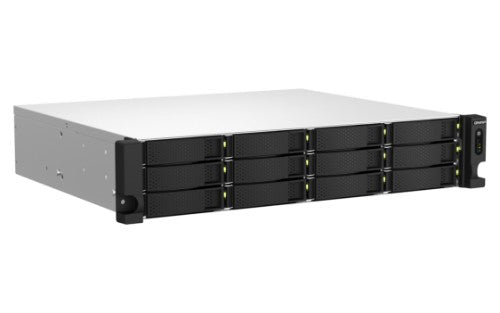 QNAP TS-1264U-RP NAS Rack (2U) Intel® Celeron® 8 GB DDR4 0 TB QNAP QTS Aluminium, Black