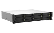 QNAP TS-1264U-RP NAS Rack (2U) Intel® Celeron® 8 GB DDR4 0 TB QNAP QTS Aluminium, Black