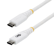 StarTech.com 1m (3ft) USB-C Charging Cable, Durable and Ultra-Flexible, 240W (5A) PD EPR, USB 2.0 Laptop Charger Cable, USB-IF Certified, Rugged USB-C Charging Cord - White