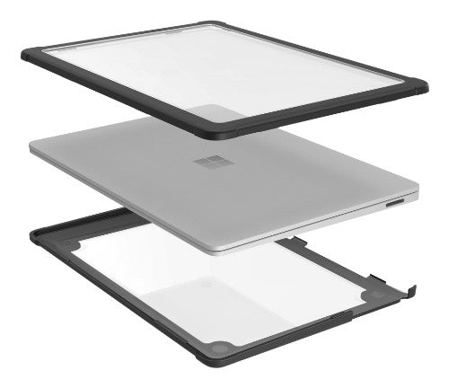 STM STM-122-492MT-01 laptop case 35 cm (13.8") Border Transparent, Black