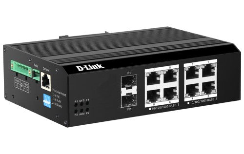 D-Link DIS-F200G-10PS-E network switch Managed L2 Gigabit Ethernet (10/100/1000) Power over Ethernet (PoE) Black